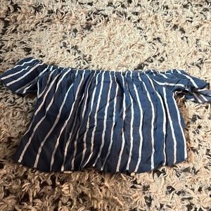 Blue and White crop top size M from Forever 21